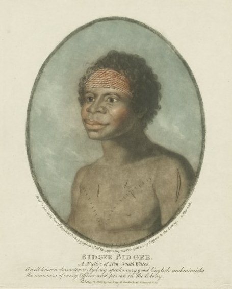 Bidgee Bidgee by E Piper 1803, courtesy of National Library of Australia. 